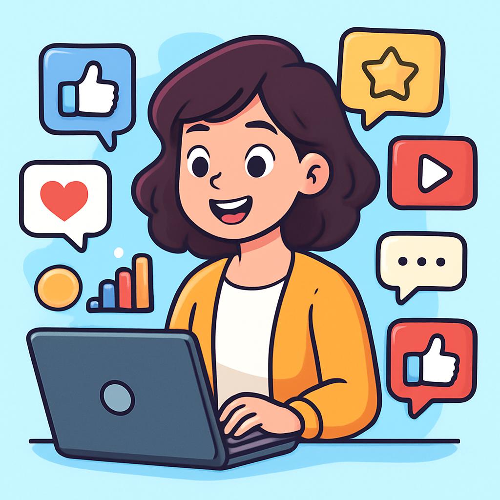 SMM-менеджер, иллюстрация профессии