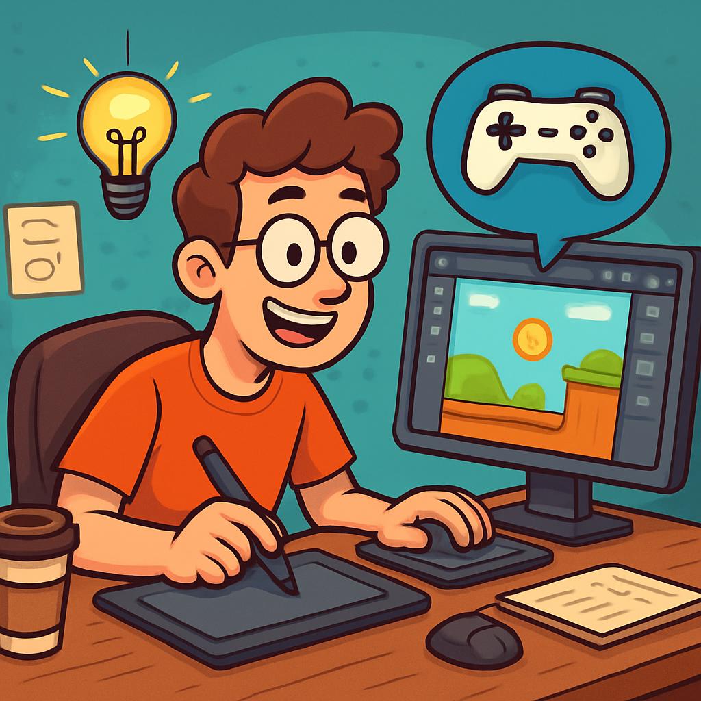 Гейм-дизайнер, иллюстрация профессии