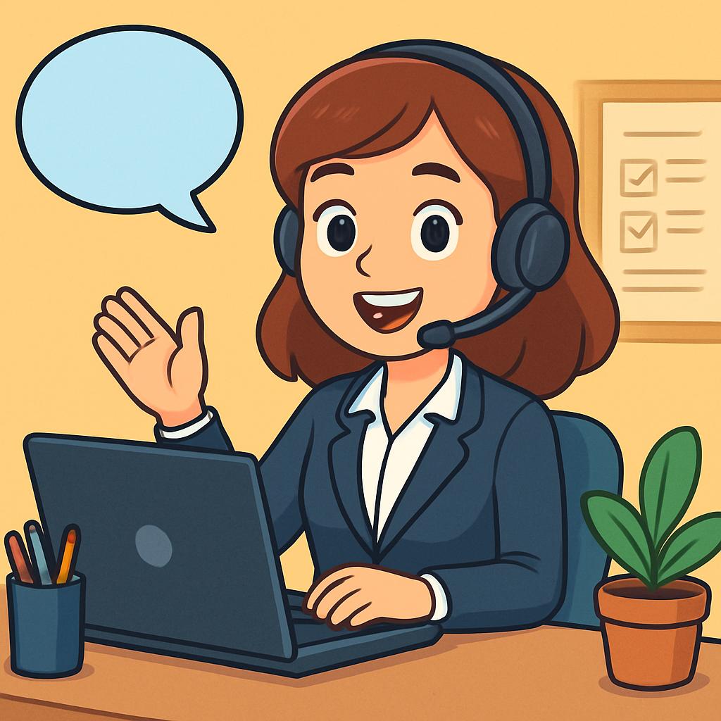 Менеджер по работе с клиентами, иллюстрация профессии