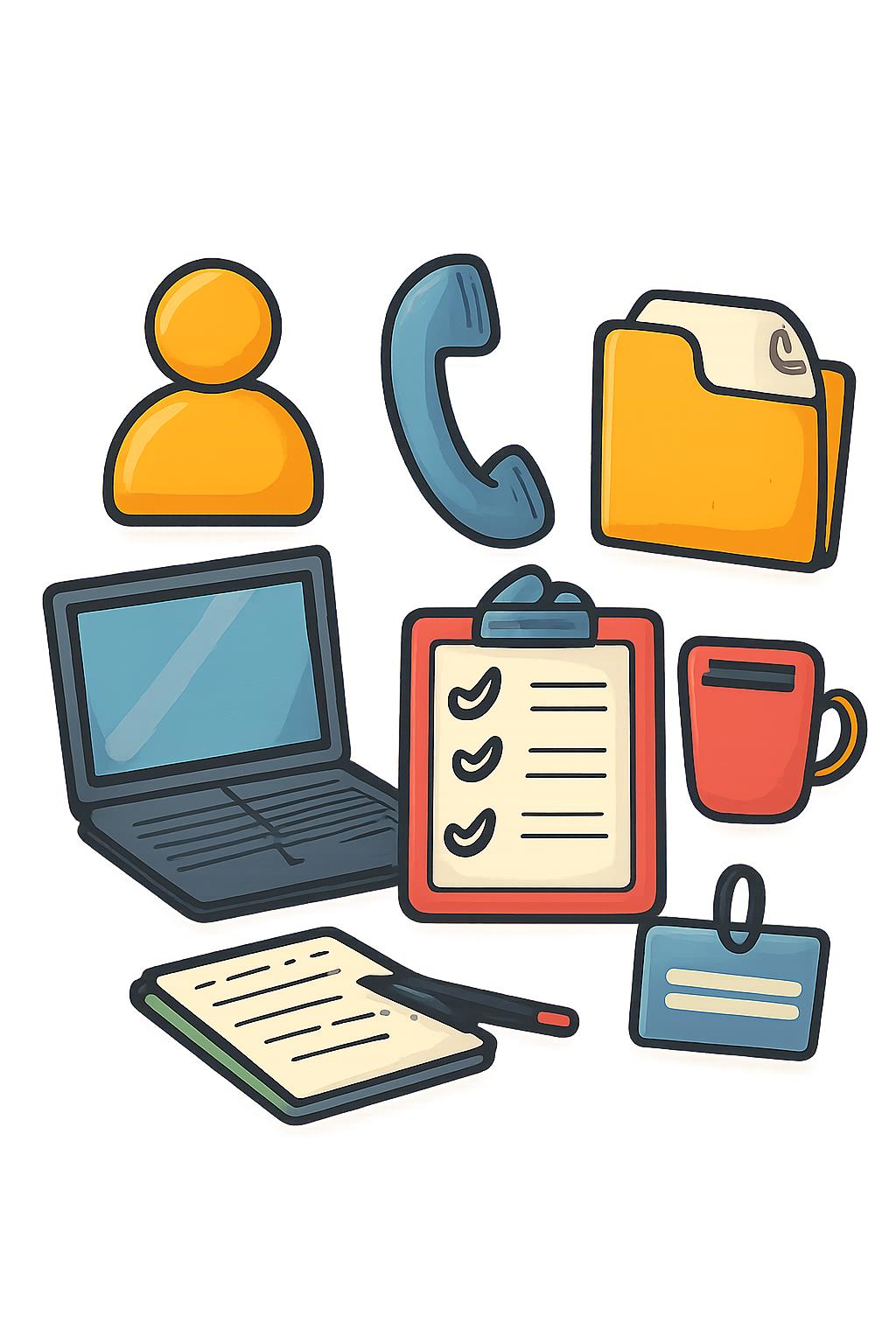 Менеджер по работе с клиентами, иллюстрация профессии