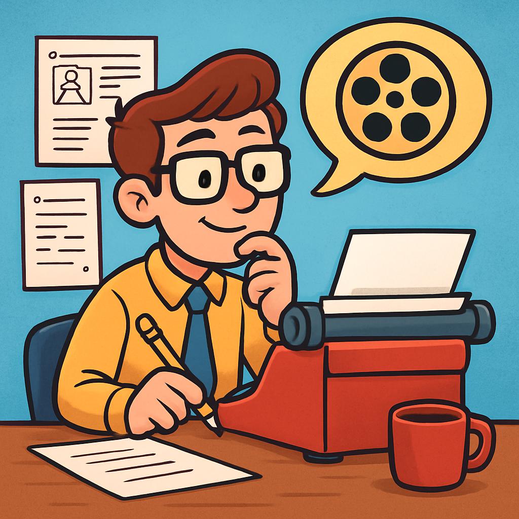 Сценарист, иллюстрация профессии