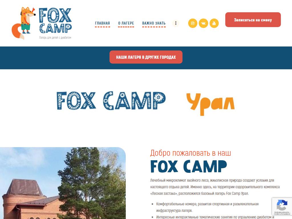 FOX CAMP Урал, лагерь для детей и подростков с диабетом на сайте Справка-Регион