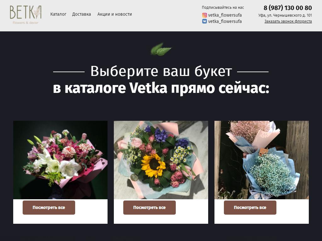 VETKA flowers & decor, салон на сайте Справка-Регион