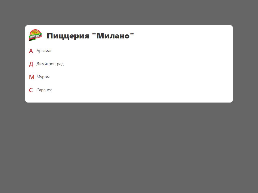 Милано, пиццерия-ресторан паназиатской кухни на сайте Справка-Регион