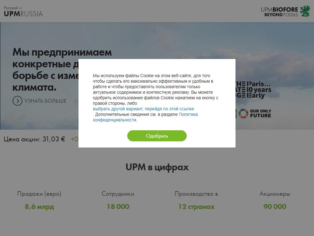 ЮПМ-Кюммене, компания по закупке леса на сайте Справка-Регион