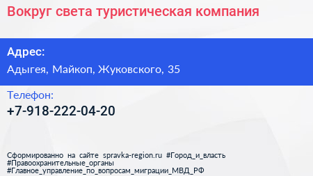 Нажмите, чтобы скачать визитку Вокруг света туристическая компания - визитка