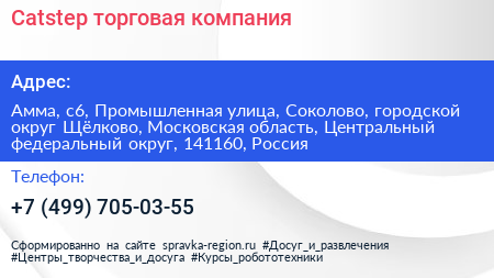 Catstep торговая компания - визитка