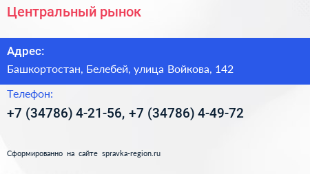 Центральный рынок - визитка