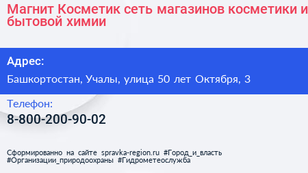Магнит Косметик сеть магазинов косметики и бытовой химии - визитка