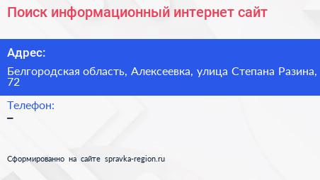 Поиск информационный интернет сайт - визитка