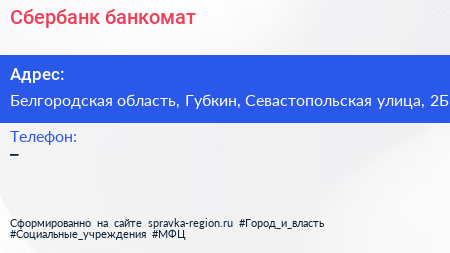 Нажмите, чтобы скачать визитку Сбербанк банкомат - визитка