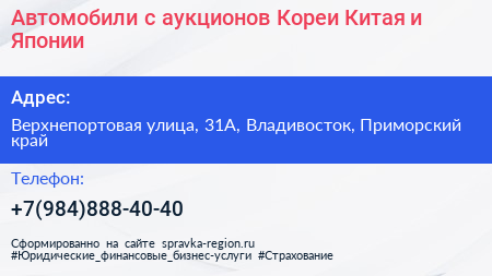 Автомобили с аукционов Кореи Китая и Японии  - визитка