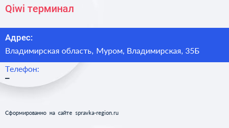 Нажмите, чтобы скачать визитку Qiwi терминал - визитка