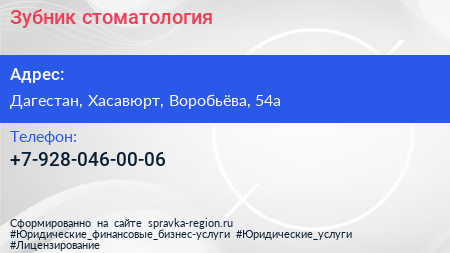 Нажмите, чтобы скачать визитку Зубник стоматология - визитка