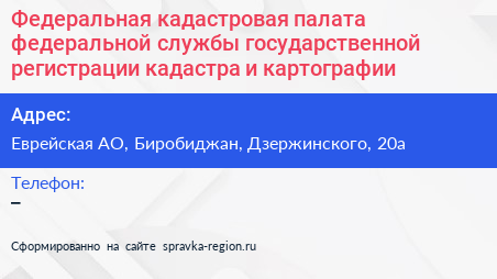 Федеральная кадастровая палата федеральной службы государственной регистрации кадастра и картографии - визитка