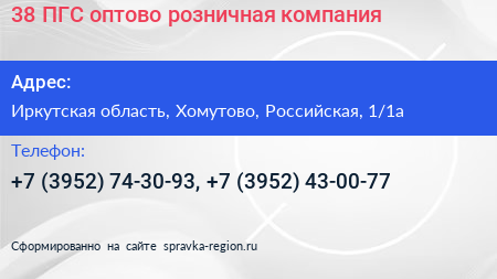 38 ПГС оптово розничная компания - визитка