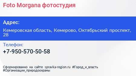 Нажмите, чтобы скачать визитку Foto Morgana фотостудия - визитка