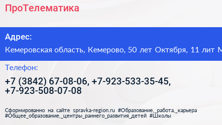 ПроТелематика - визитка