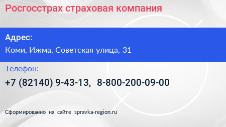 Нажмите, чтобы скачать визитку Росгосстрах страховая компания - визитка