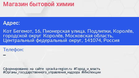 Магазин бытовой химии - визитка