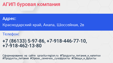 АГИП буровая компания - визитка