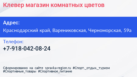 Нажмите, чтобы скачать визитку Клевер магазин комнатных цветов - визитка