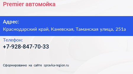 Нажмите, чтобы скачать визитку Premier автомойка - визитка