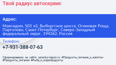 Твой радиус автосервис - визитка