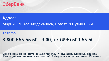 СберБанк - визитка