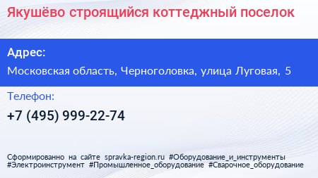 Якушёво строящийся коттеджный поселок - визитка