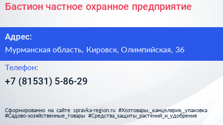 Нажмите, чтобы скачать визитку Бастион частное охранное предприятие - визитка