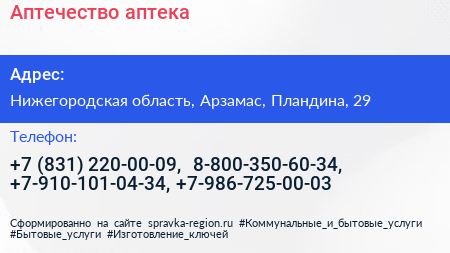 Аптечество аптека - визитка