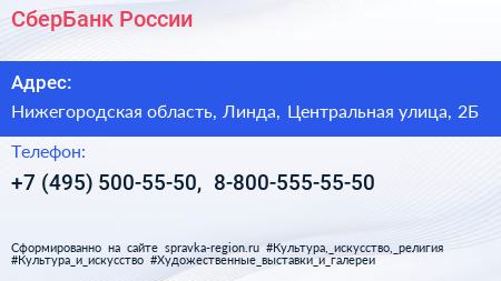 СберБанк России - визитка
