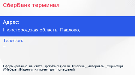 Нажмите, чтобы скачать визитку СберБанк терминал - визитка