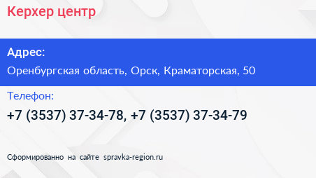 Керхер центр - визитка