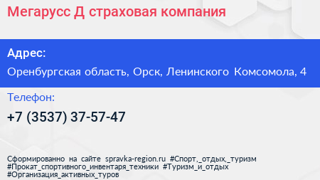 Мегарусс Д страховая компания - визитка