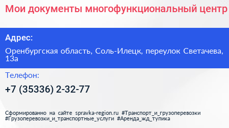Мои документы многофункциональный центр - визитка