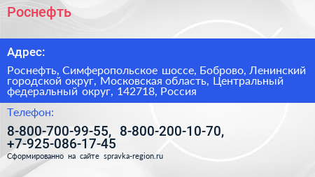 Роснефть - визитка