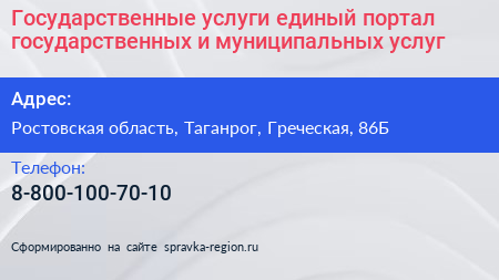 Государственные услуги единый портал государственных и муниципальных услуг - визитка