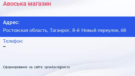 Нажмите, чтобы скачать визитку Авоська магазин - визитка
