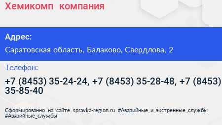 Хемикомп+ компания - визитка