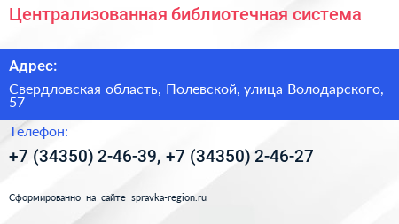 Централизованная библиотечная система - визитка