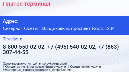 Платон терминал - визитка