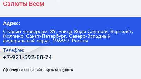 Салюты Всем - визитка