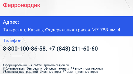 Ферронордик - визитка