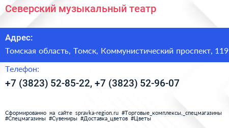 Северский музыкальный театр - визитка