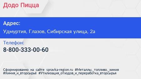 Нажмите, чтобы скачать визитку Додо Пицца - визитка