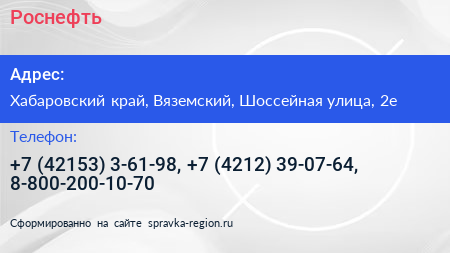 Роснефть - визитка