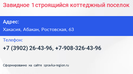 Завидное 1 строящийся коттеджный поселок - визитка