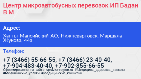 Центр микроавтобусных перевозок ИП Бадан В М  - визитка